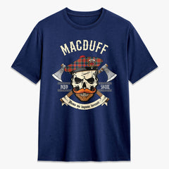 MacDuff Ancient Tartan Crest 2D T-shirt - Alba Skull Style