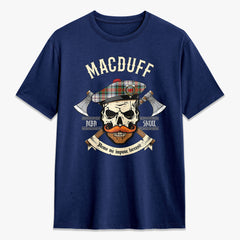 MacDuff Dress Ancient Tartan Crest 2D T-shirt - Alba Skull Style