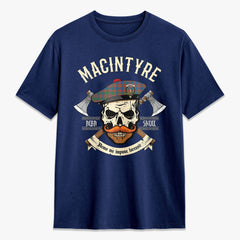 MacIntyre Ancient Tartan Crest 2D T-shirt - Alba Skull Style