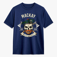 MacKay Modern Tartan Crest 2D T-shirt - Alba Skull Style