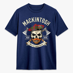 MacKintosh Modern Tartan Crest 2D T-shirt - Alba Skull Style