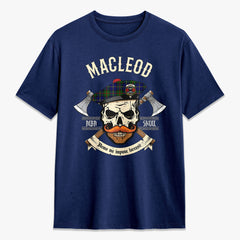 MacLeod of Harris Modern Tartan Crest 2D T-shirt - Alba Skull Style