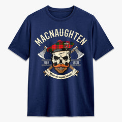 MacNaughten Tartan Crest 2D T-shirt - Alba Skull Style