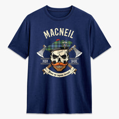 MacNeil of Barra Ancient Tartan Crest 2D T-shirt - Alba Skull Style