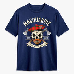 MacQuarrie Tartan Crest 2D T-shirt - Alba Skull Style