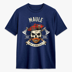 Maule Tartan Crest 2D T-shirt - Alba Skull Style