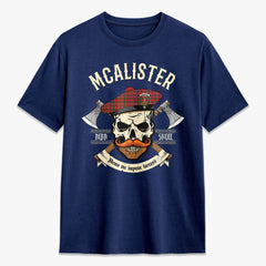 McAlister Modern Tartan Crest 2D T-shirt - Alba Skull Style