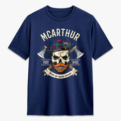 McArthur - Milton Tartan Crest 2D T-shirt - Alba Skull Style