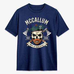 McCallum Ancient Tartan Crest 2D T-shirt - Alba Skull Style