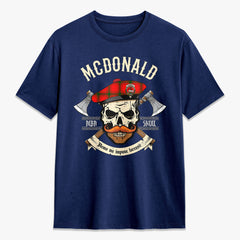 McDonald of Sleat Tartan Crest 2D T-shirt - Alba Skull Style