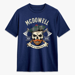 McDowell (MacDowell) Tartan Crest 2D T-shirt - Alba Skull Style