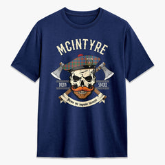 McIntyre Ancient Tartan Crest 2D T-shirt - Alba Skull Style