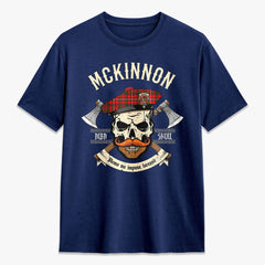 McKinnon Modern Tartan Crest 2D T-shirt - Alba Skull Style