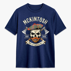 McKintosh Ancient Tartan Crest 2D T-shirt - Alba Skull Style