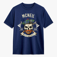 McNeil of Barra Ancient Tartan Crest 2D T-shirt - Alba Skull Style