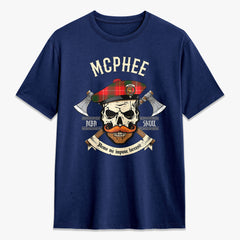 McPhee Tartan Crest 2D T-shirt - Alba Skull Style