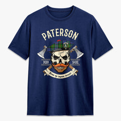 Paterson Tartan Crest 2D T-shirt - Alba Skull Style