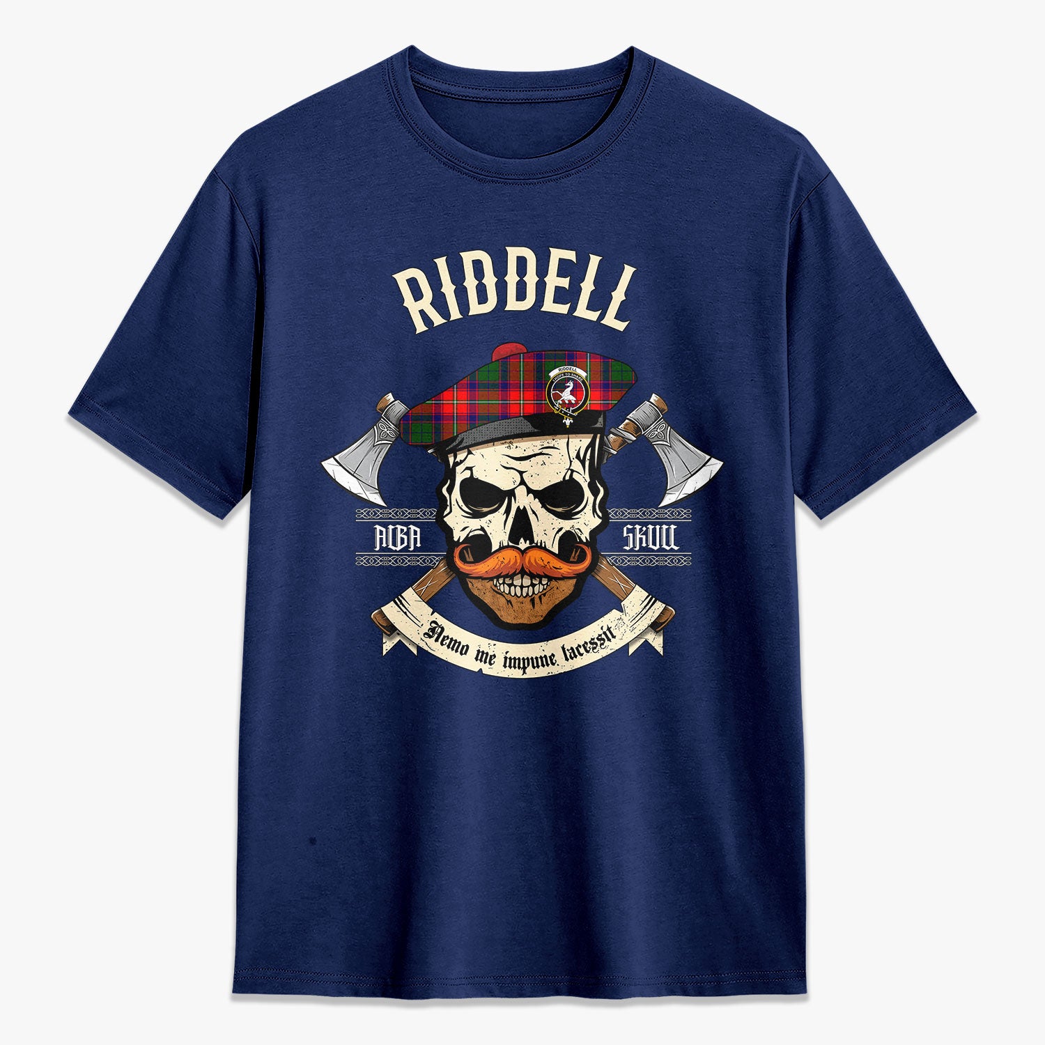 Riddell Tartan Crest 2D T-shirt - Alba Skull Style