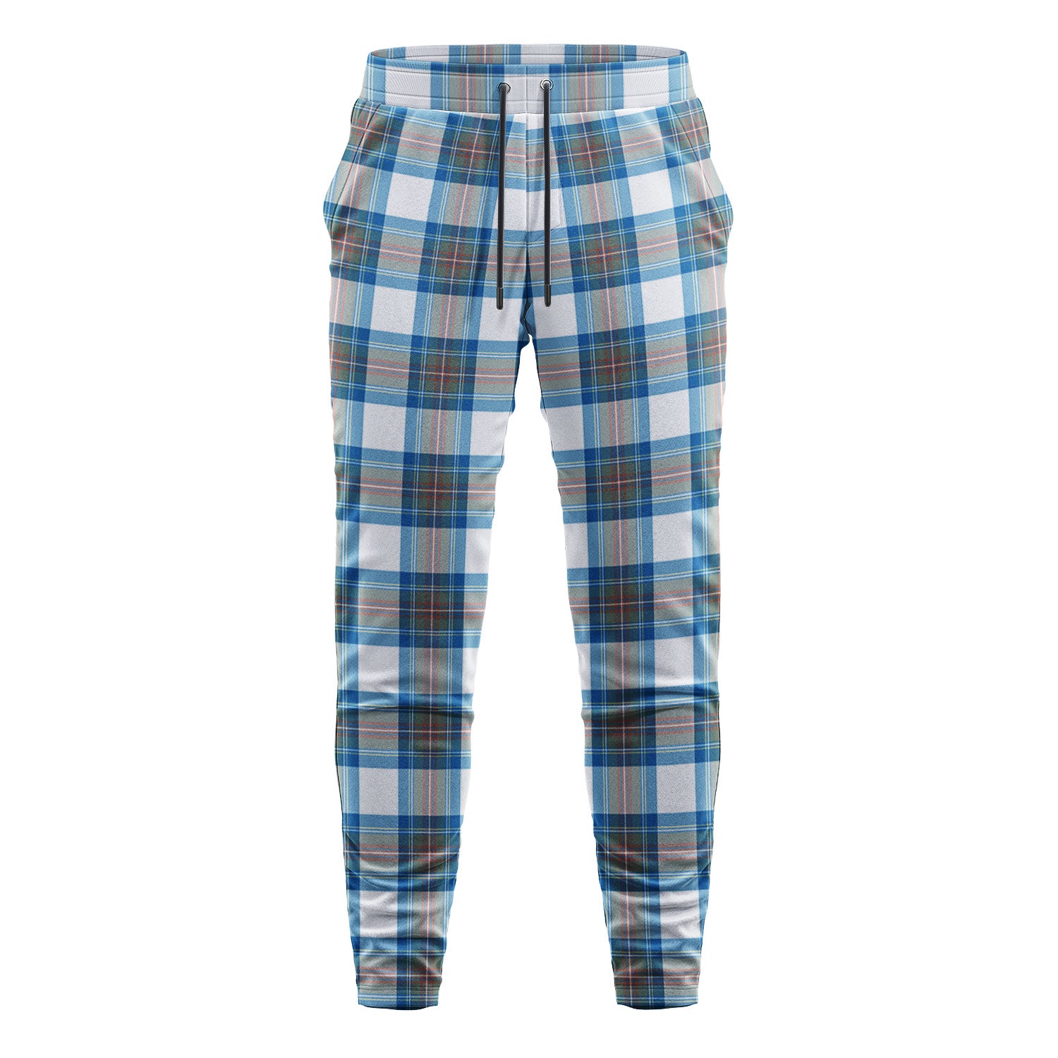 Stewart Muted Blue Tartan Sweatpants