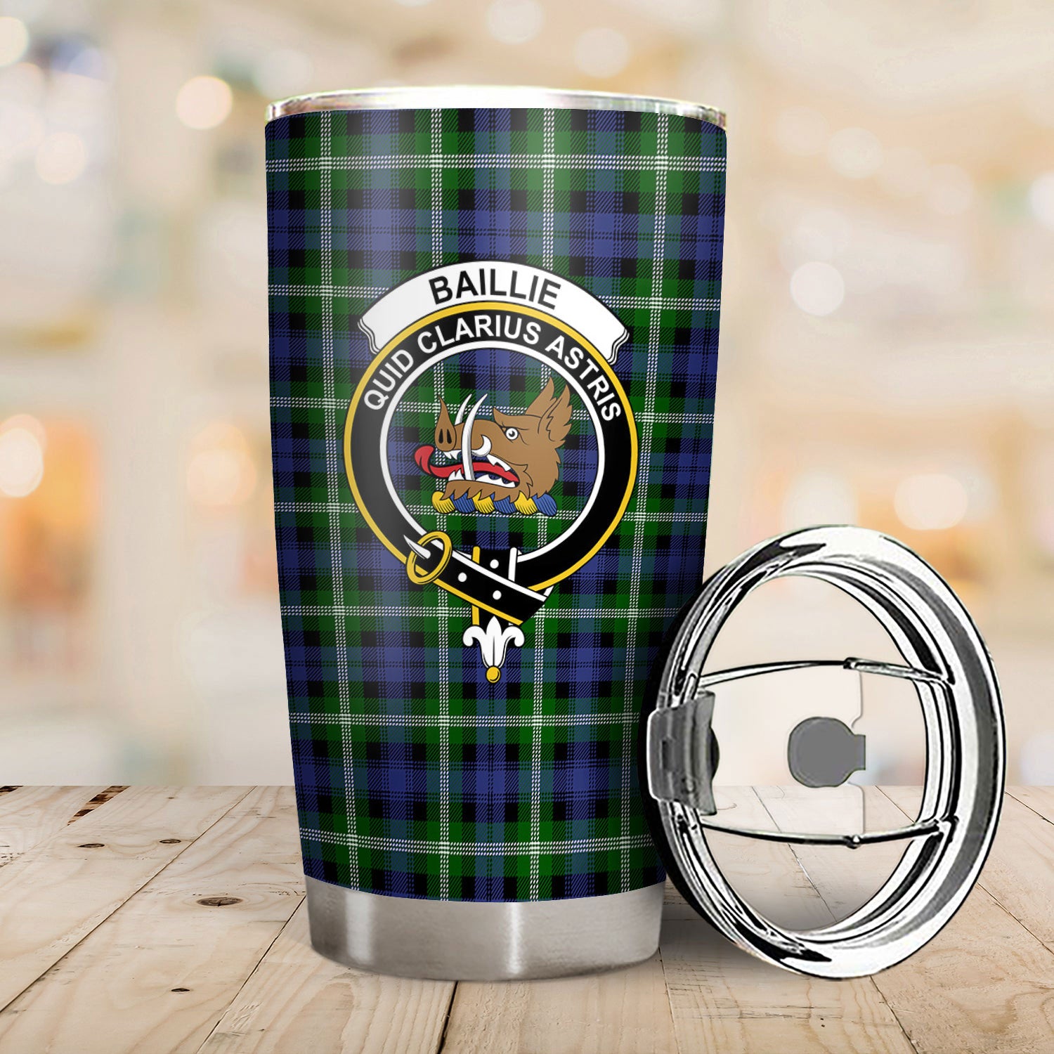 Baillie Modern Tartan Crest Tumbler