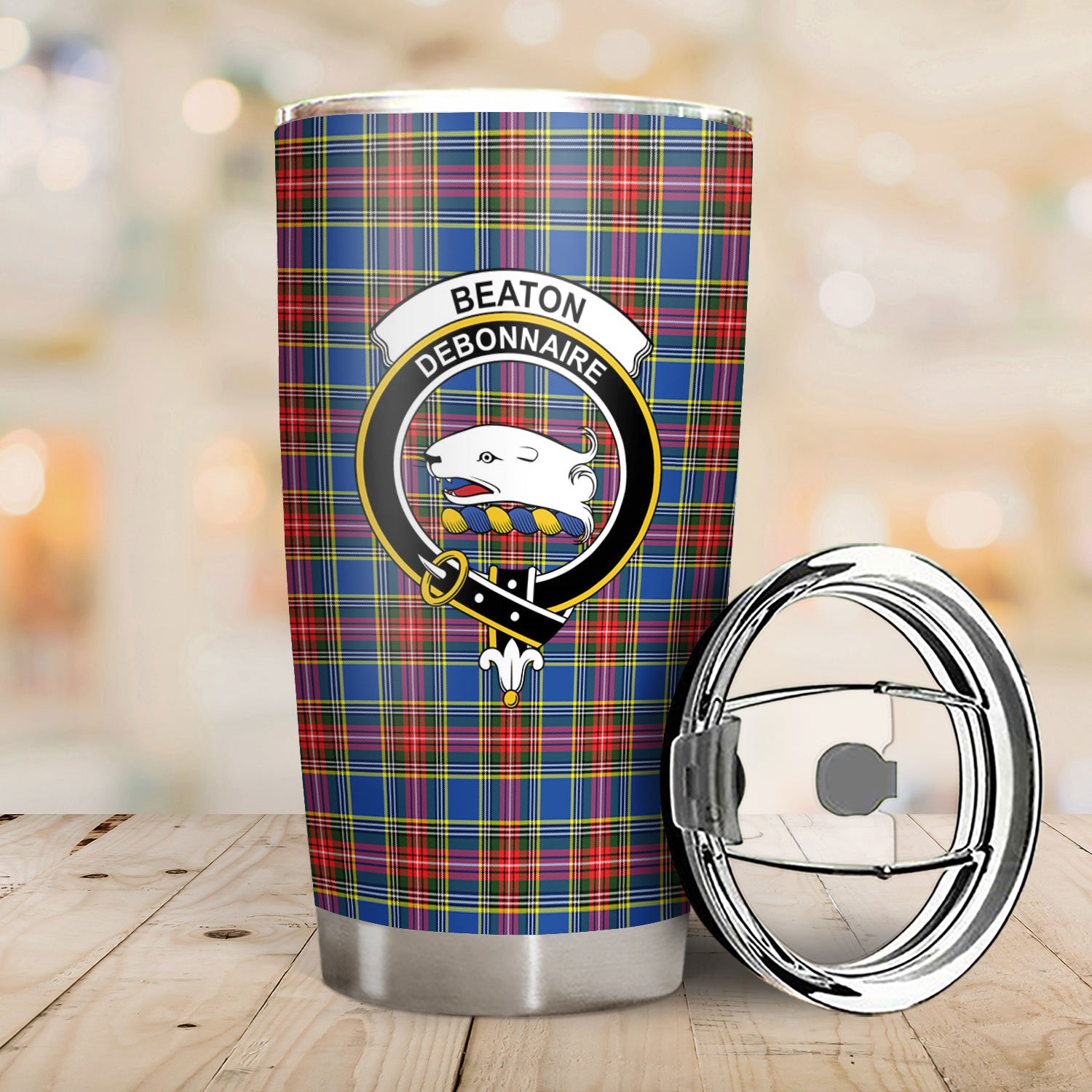 Beaton Modern Tartan Crest Tumbler