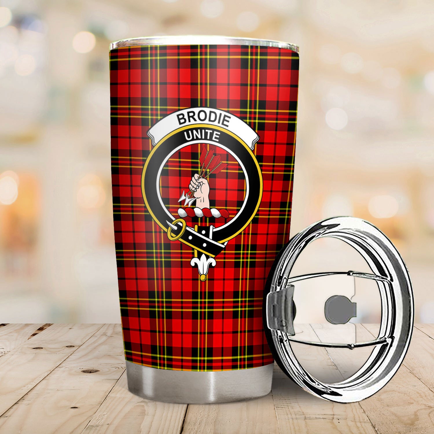 Brodie Modern Tartan Crest Tumbler