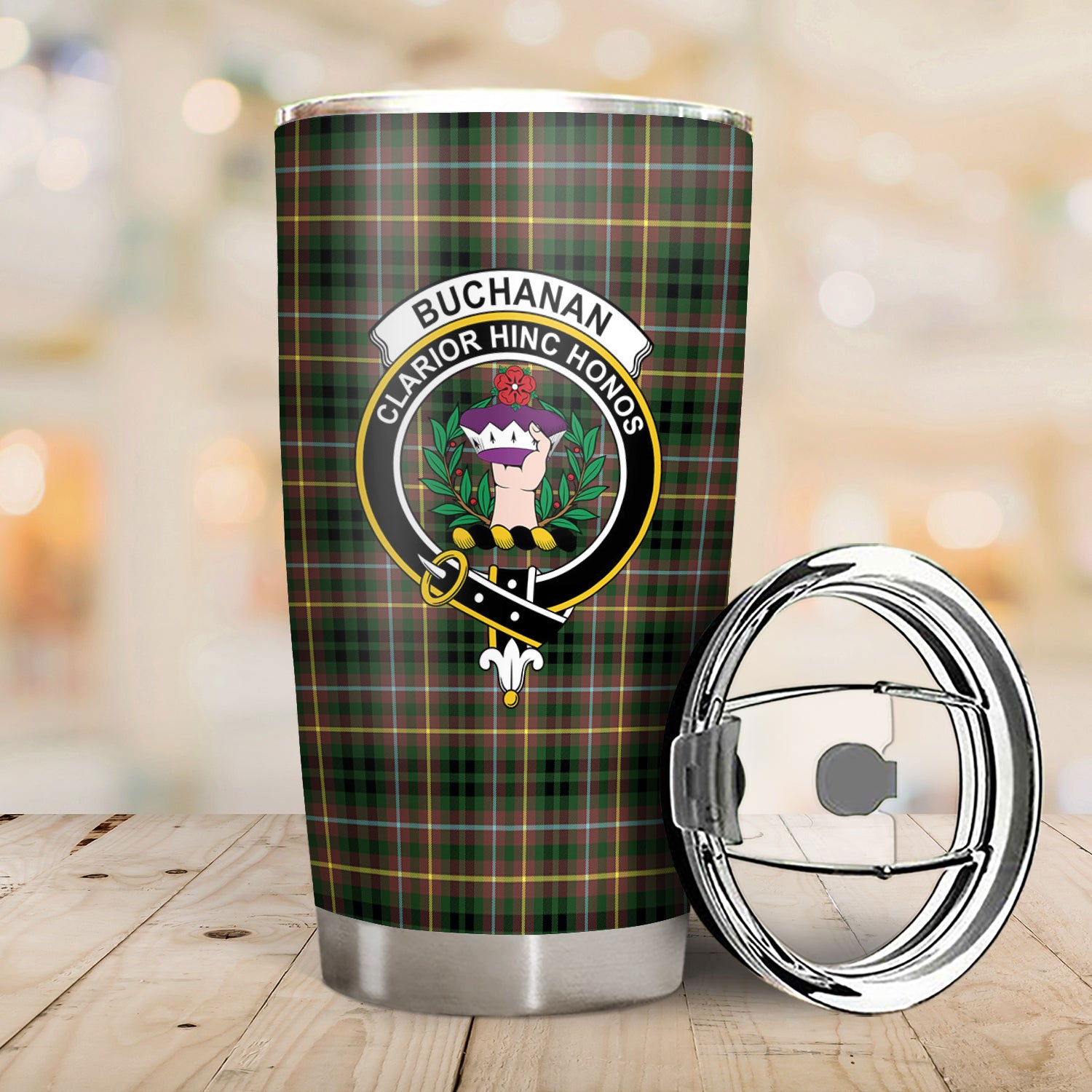 Buchanan Hunting Tartan Crest Tumbler