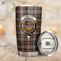 Cameron of Erracht Weathered Tartan Crest Tumbler