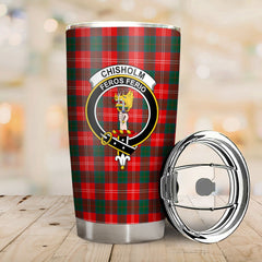 Chisholm Modern Tartan Crest Tumbler