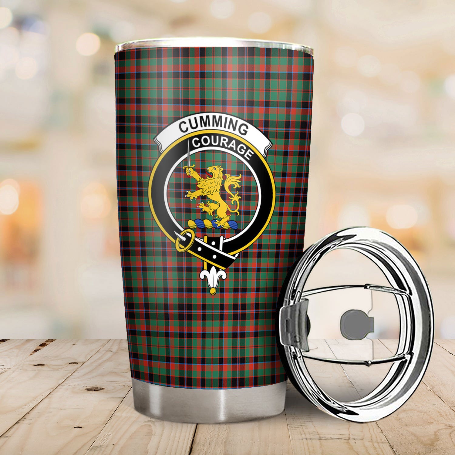 Cumming Hunting Ancient Tartan Crest Tumbler