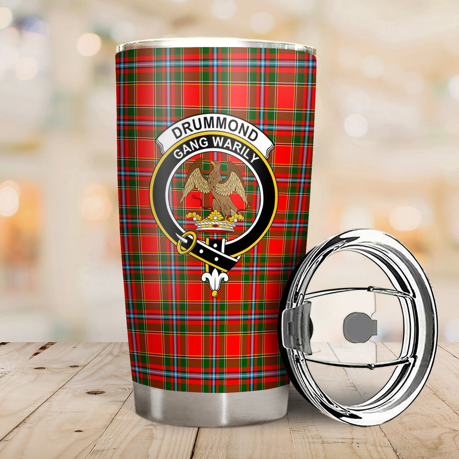 Drummond of Perth Tartan Crest Tumbler