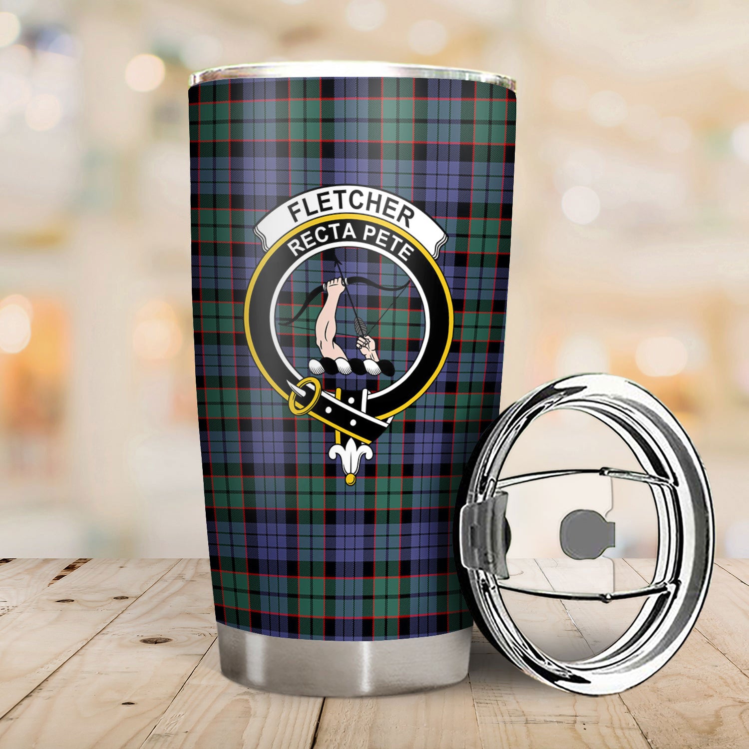 Fletcher Modern Tartan Crest Tumbler