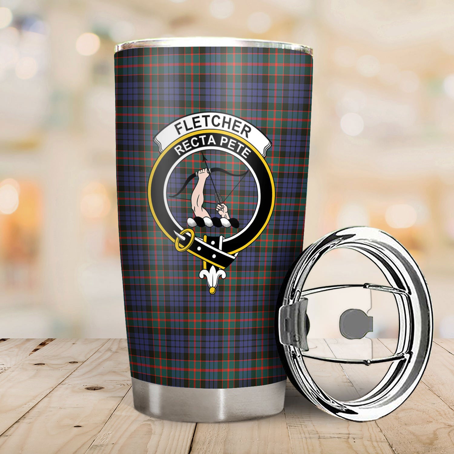 Fletcher of Dunans Tartan Crest Tumbler