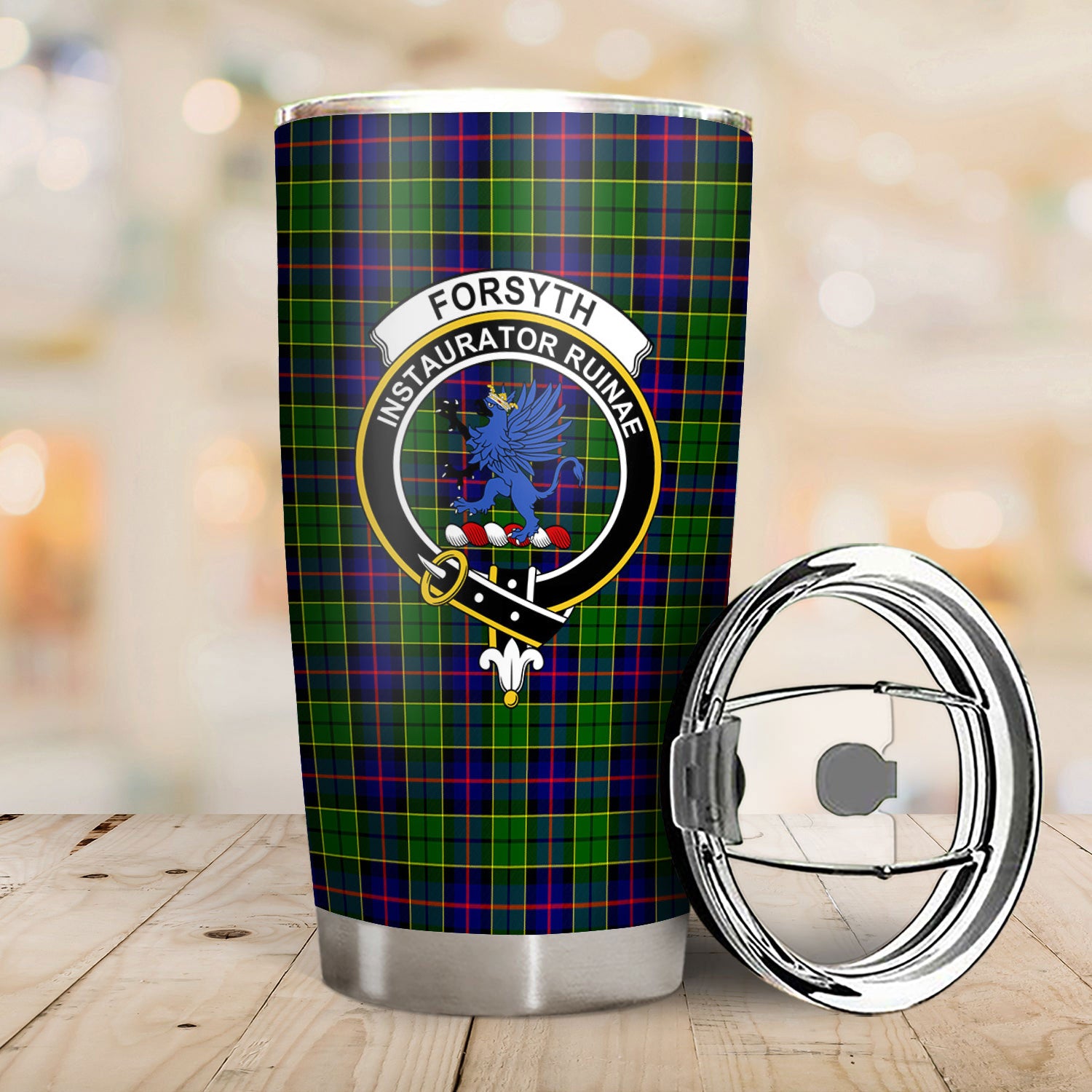 Forsyth Modern Tartan Crest Tumbler