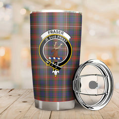 Fraser (of Lovat) Hunting Modern Tartan Crest Tumbler