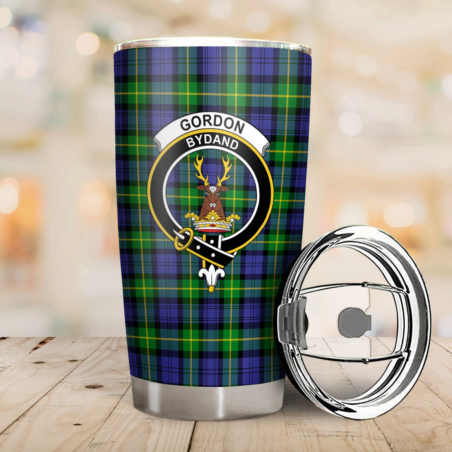 Gordon Modern Tartan Crest Tumbler