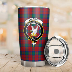 Lindsay Modern Tartan Crest Tumbler