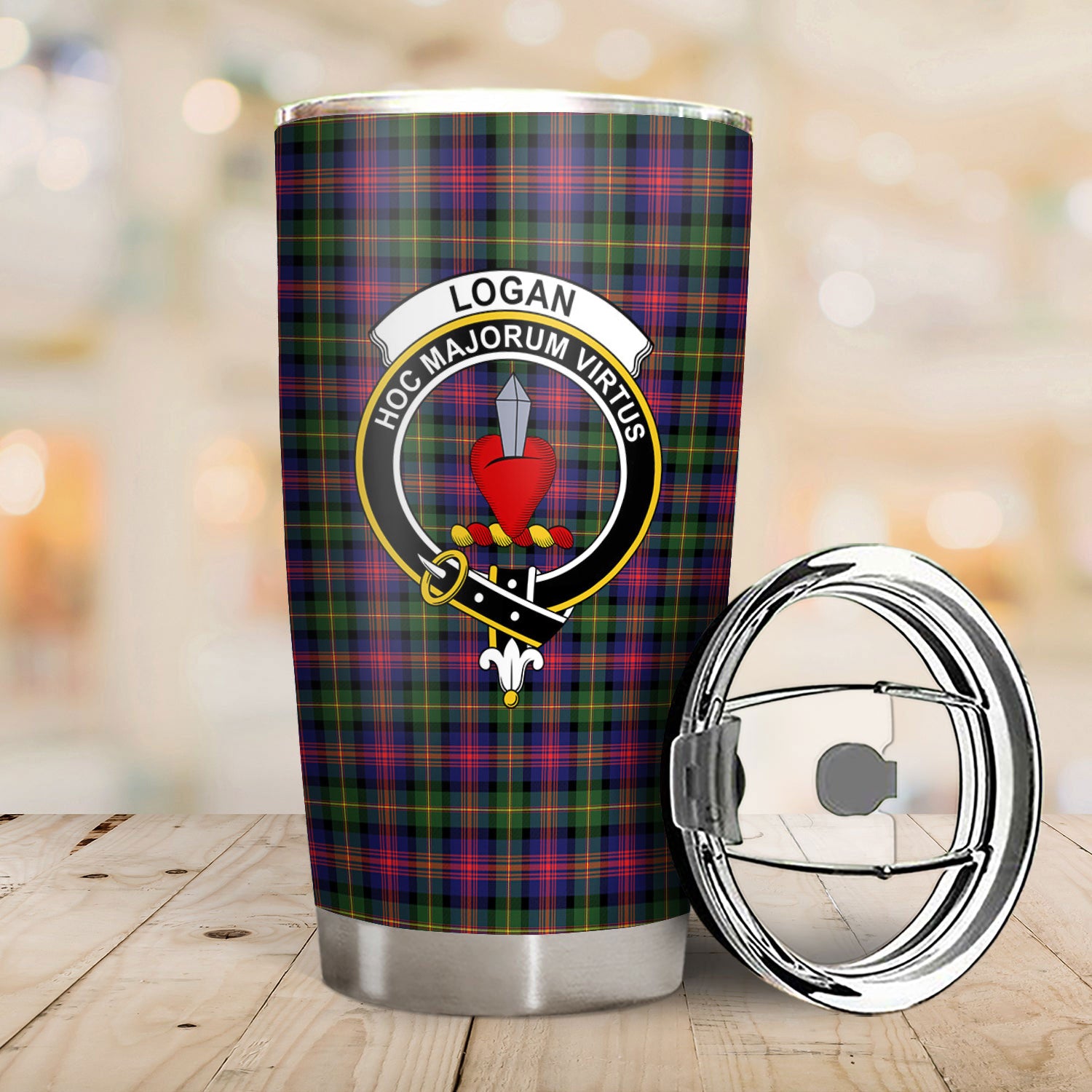 Logan Modern Tartan Crest Tumbler