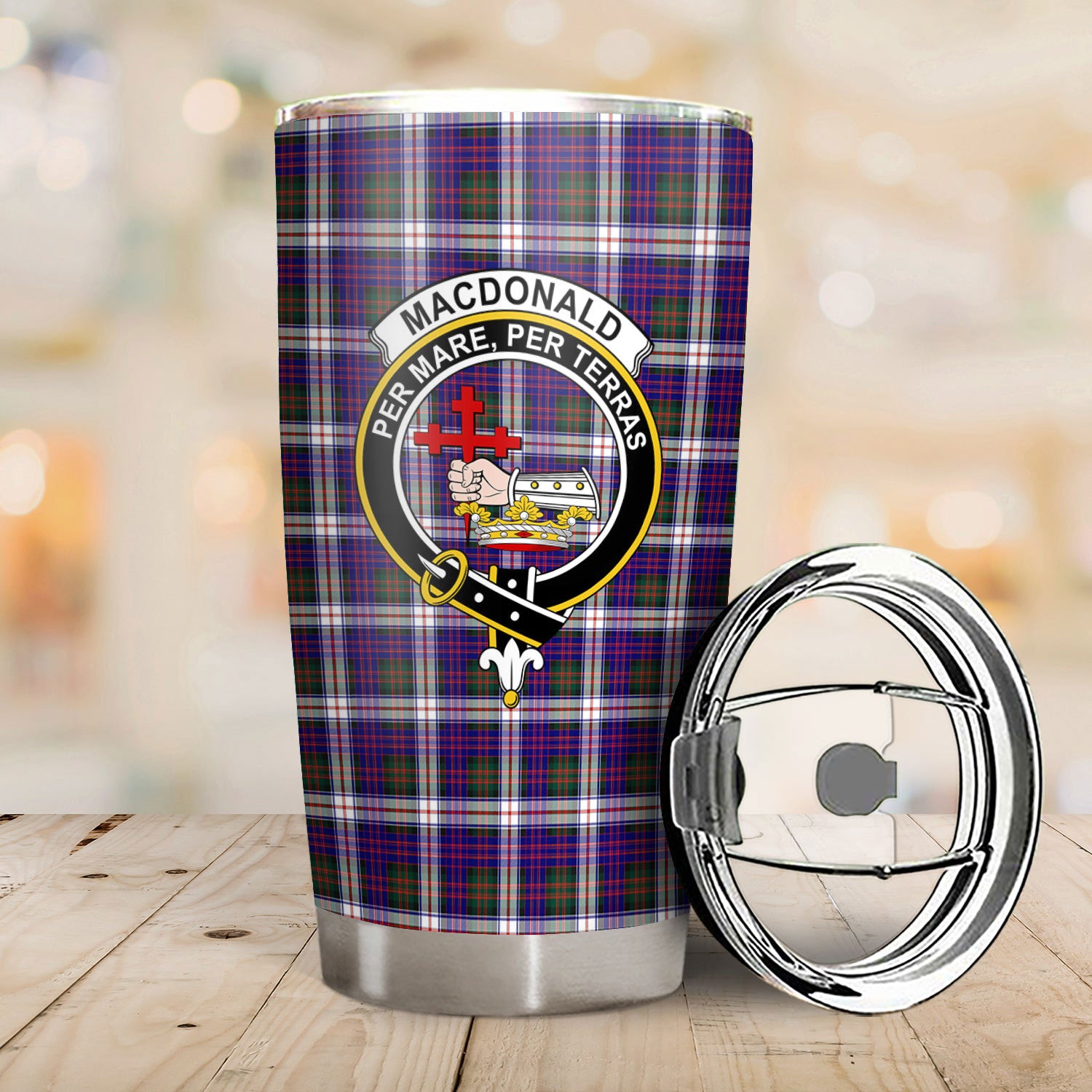 MacDonald Dress Modern Tartan Crest Tumbler