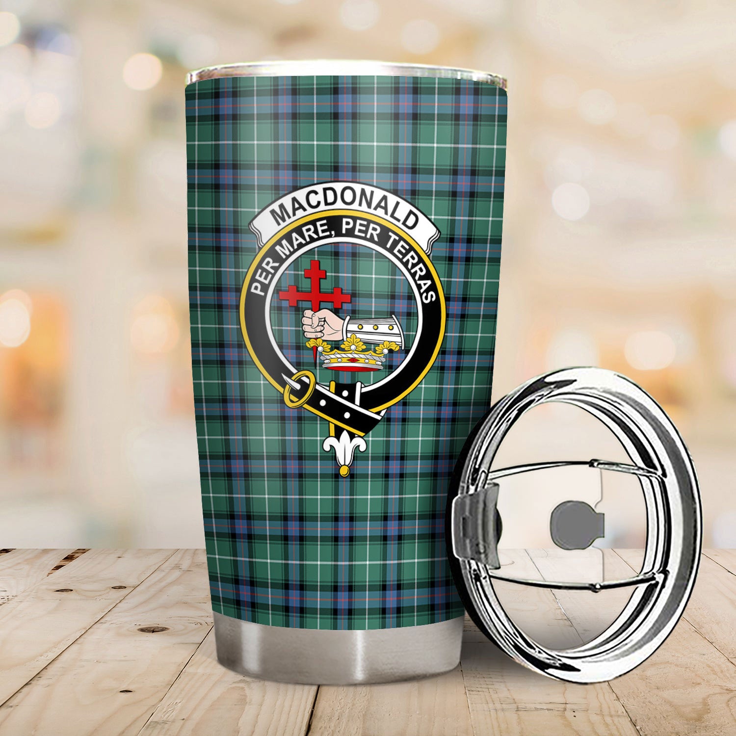 MacDonald of the Isles Hunting Ancient Tartan Crest Tumbler