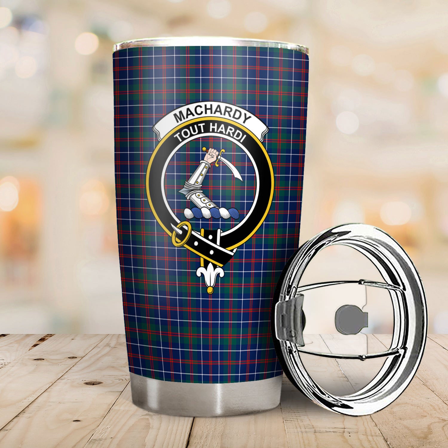 MacHardy Modern Tartan Crest Tumbler