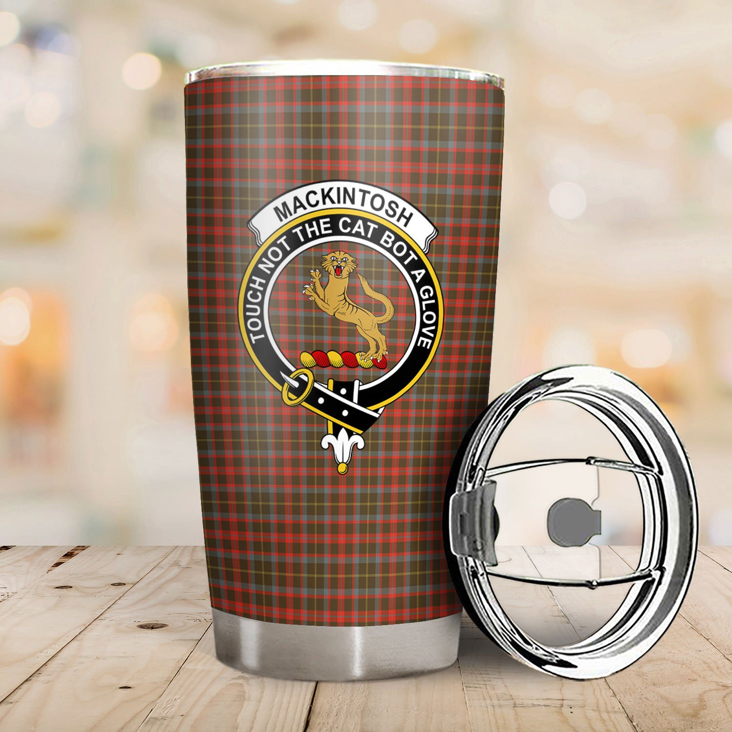 MacKintosh Hunting Weathered Tartan Crest Tumbler