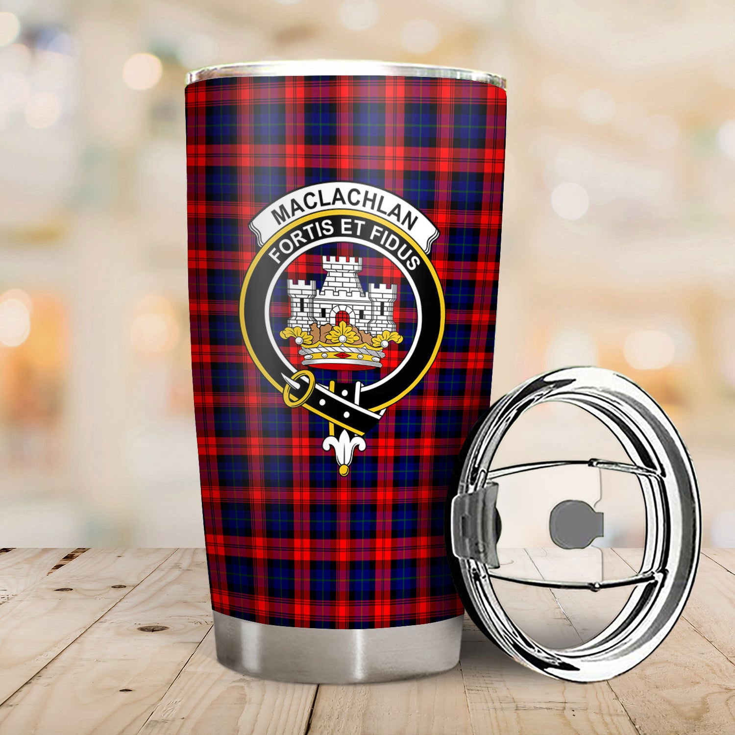 MacLachlan Modern Tartan Crest Tumbler