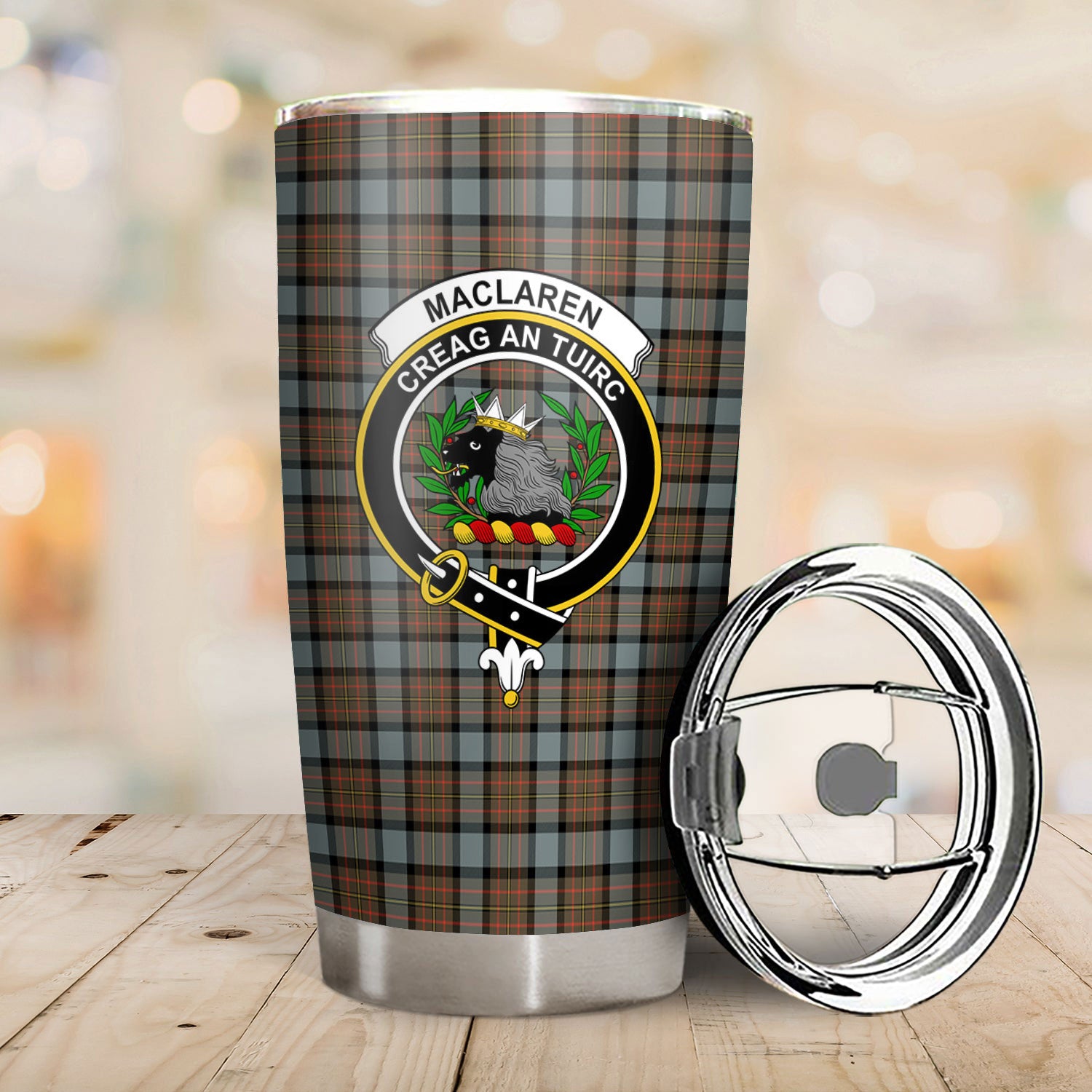 MacLaren Weathered Tartan Crest Tumbler