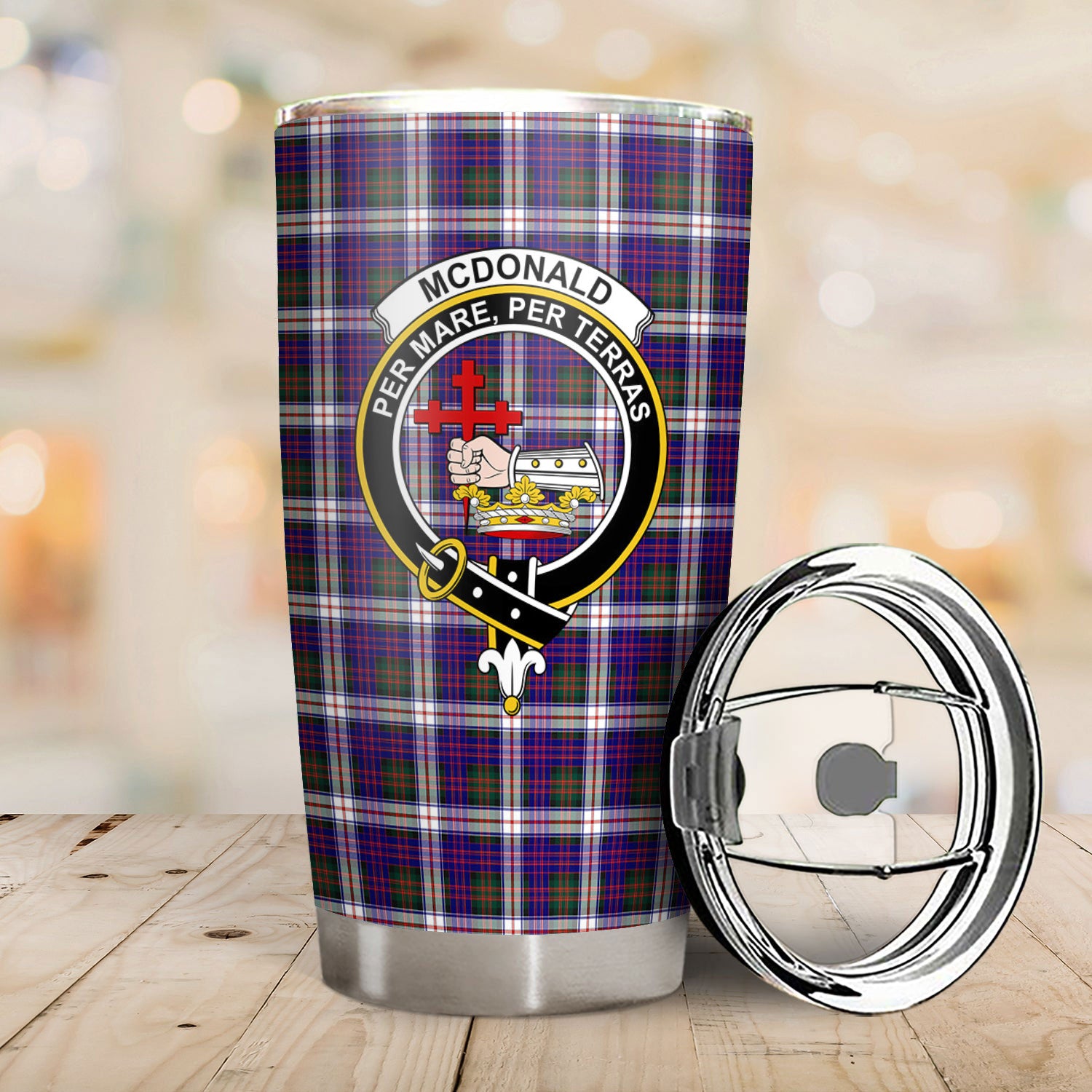 McDonald Dress Modern Tartan Crest Tumbler