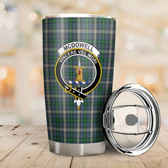 McDowell (MacDowell) Tartan Crest Tumbler