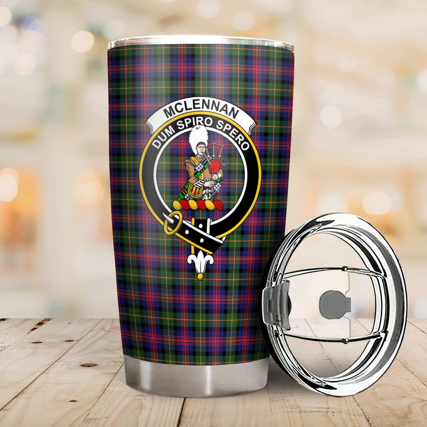 McLellan Modern Tartan Crest Tumbler