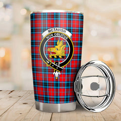 McTavish Modern Tartan Crest Tumbler