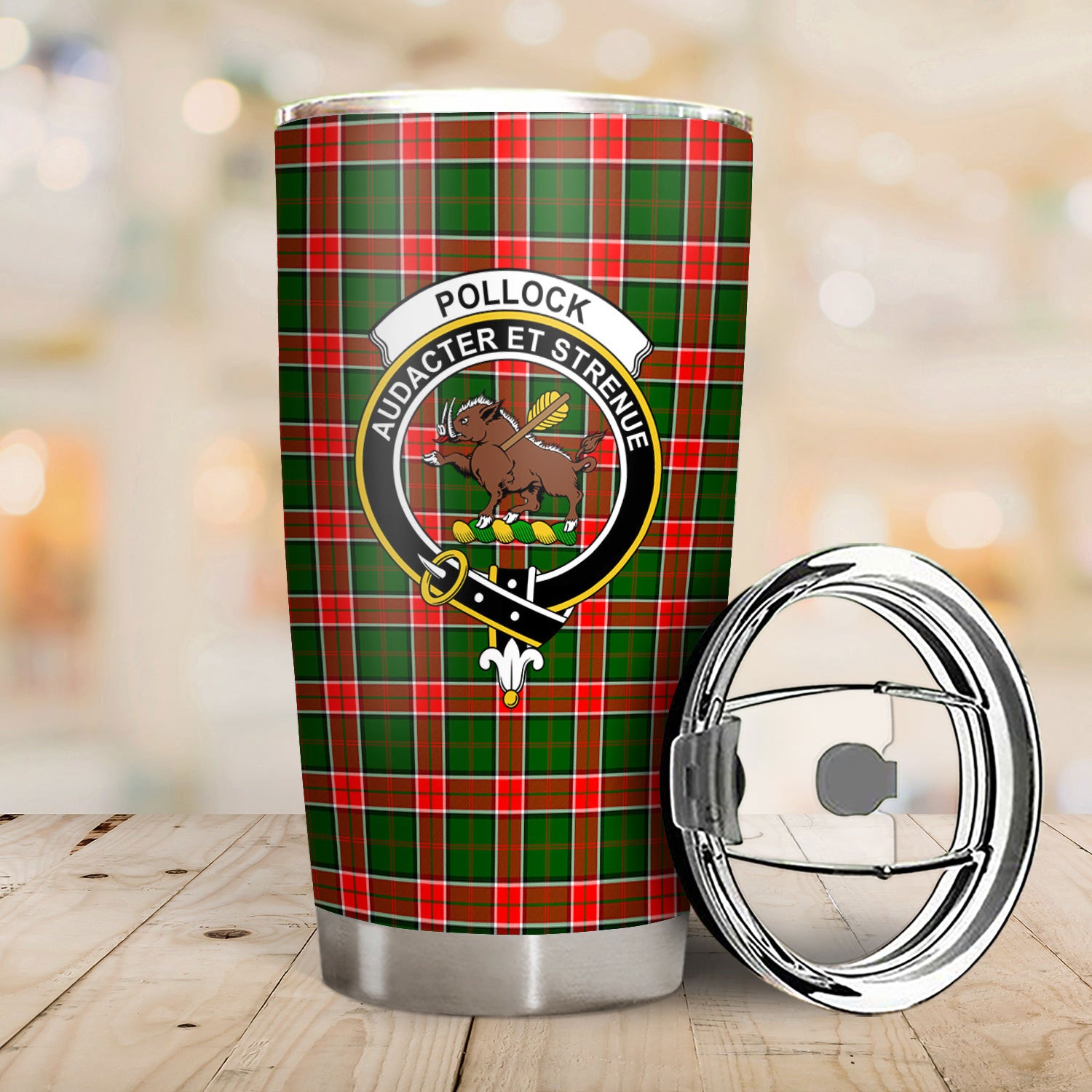 Pollock Tartan Crest Tumbler