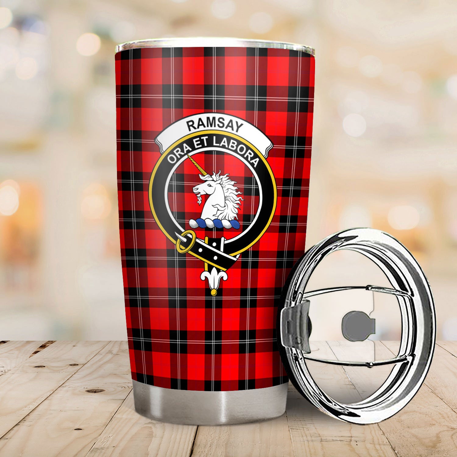 Ramsay Modern Tartan Crest Tumbler